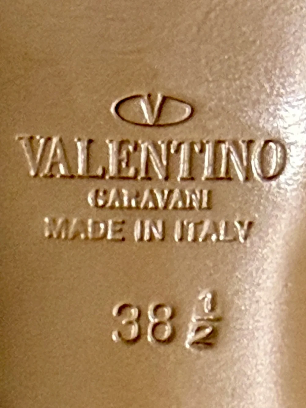 Valentino Garavani 2004 Archive Tan Leather Flower Rosette Platform Sandals 38.5